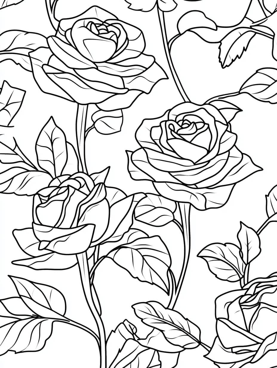 Beaucoup De Coloriage Roses