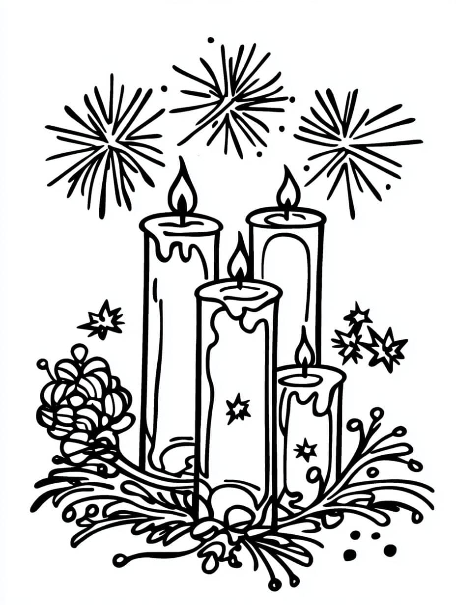 coloriage anniversaire bougies