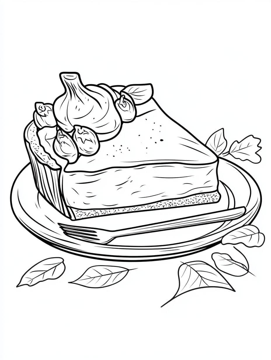 Coloriage Automne Gateau