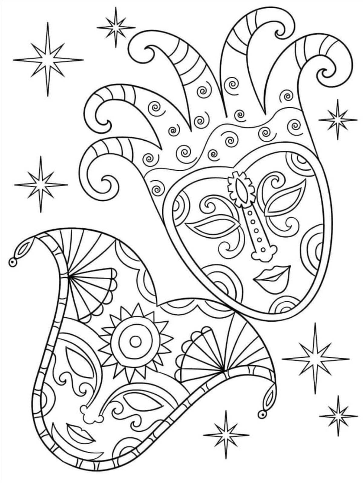 coloriage carnaval deguisement