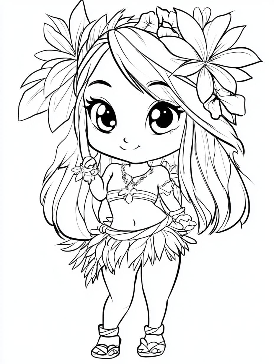 coloriage carnaval fille