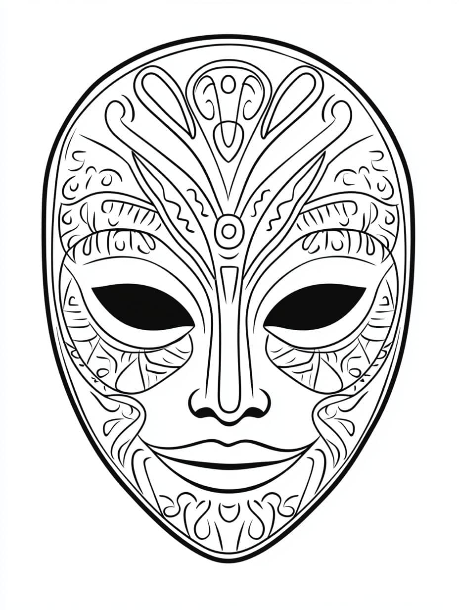 coloriage carnaval masque mandala