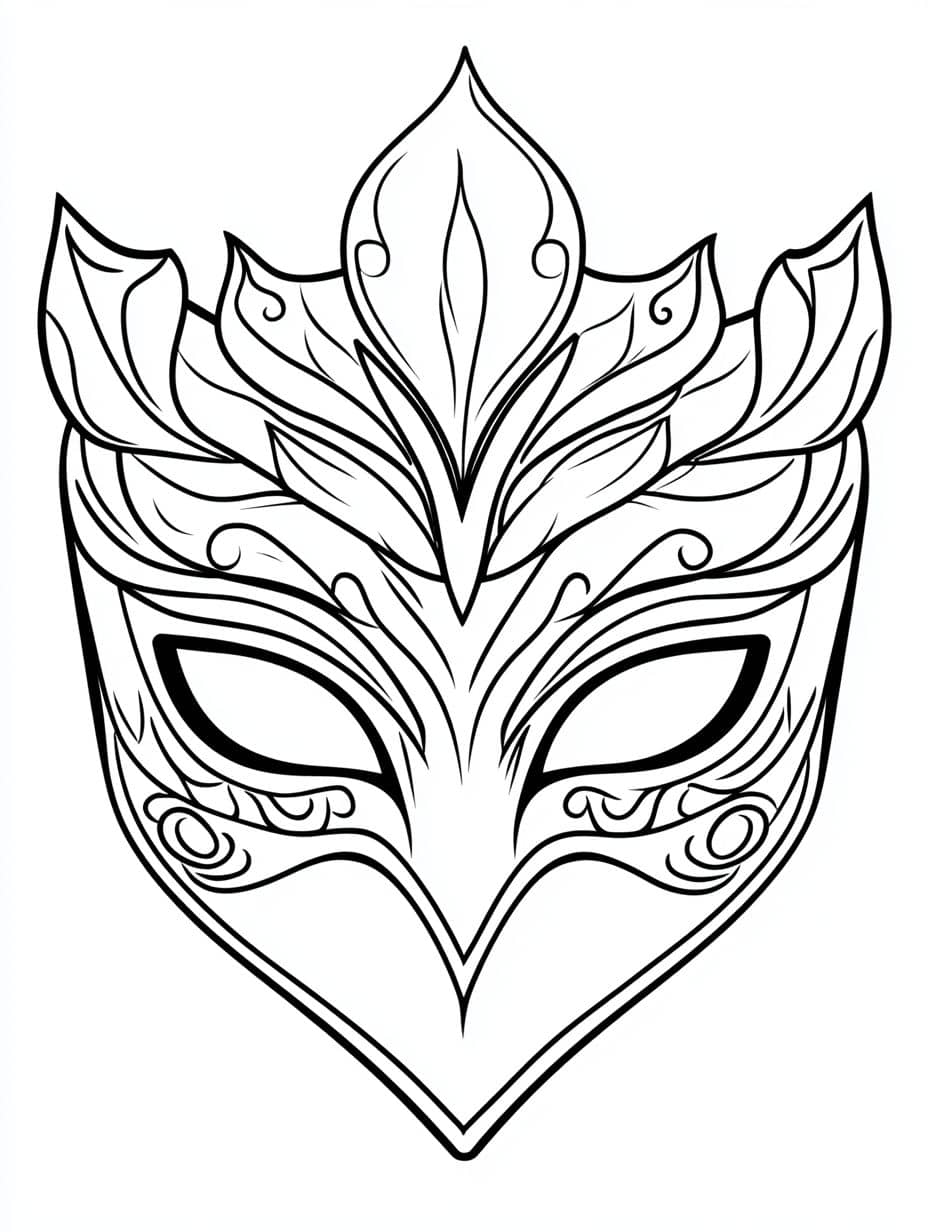 coloriage carnaval masque simple