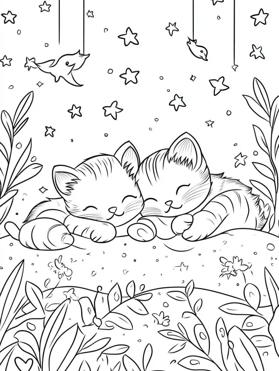 Coloriage Chat Allonge