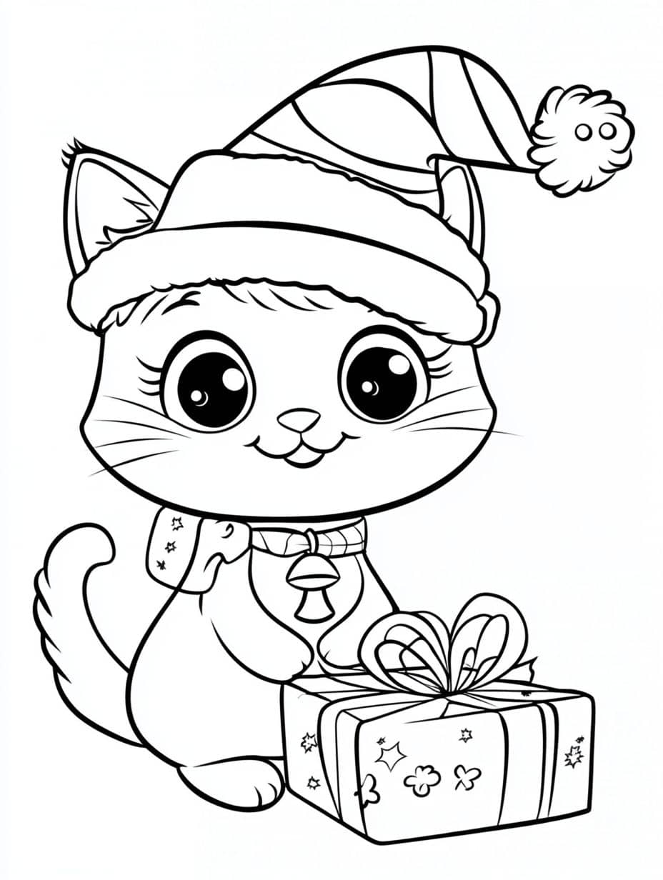 Coloriage Chat Portant Un Chapeau