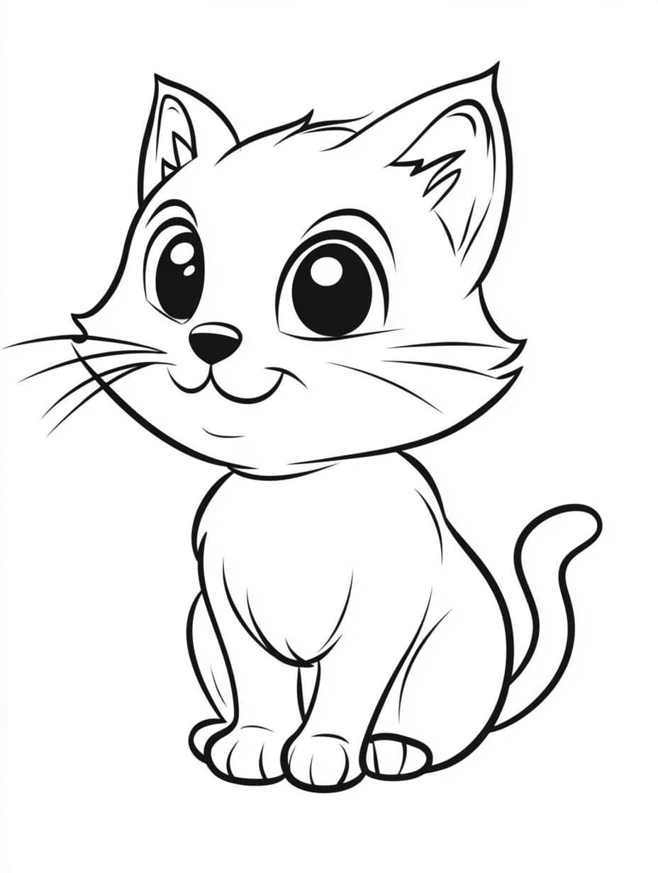 Coloriage Chat Sembrassant