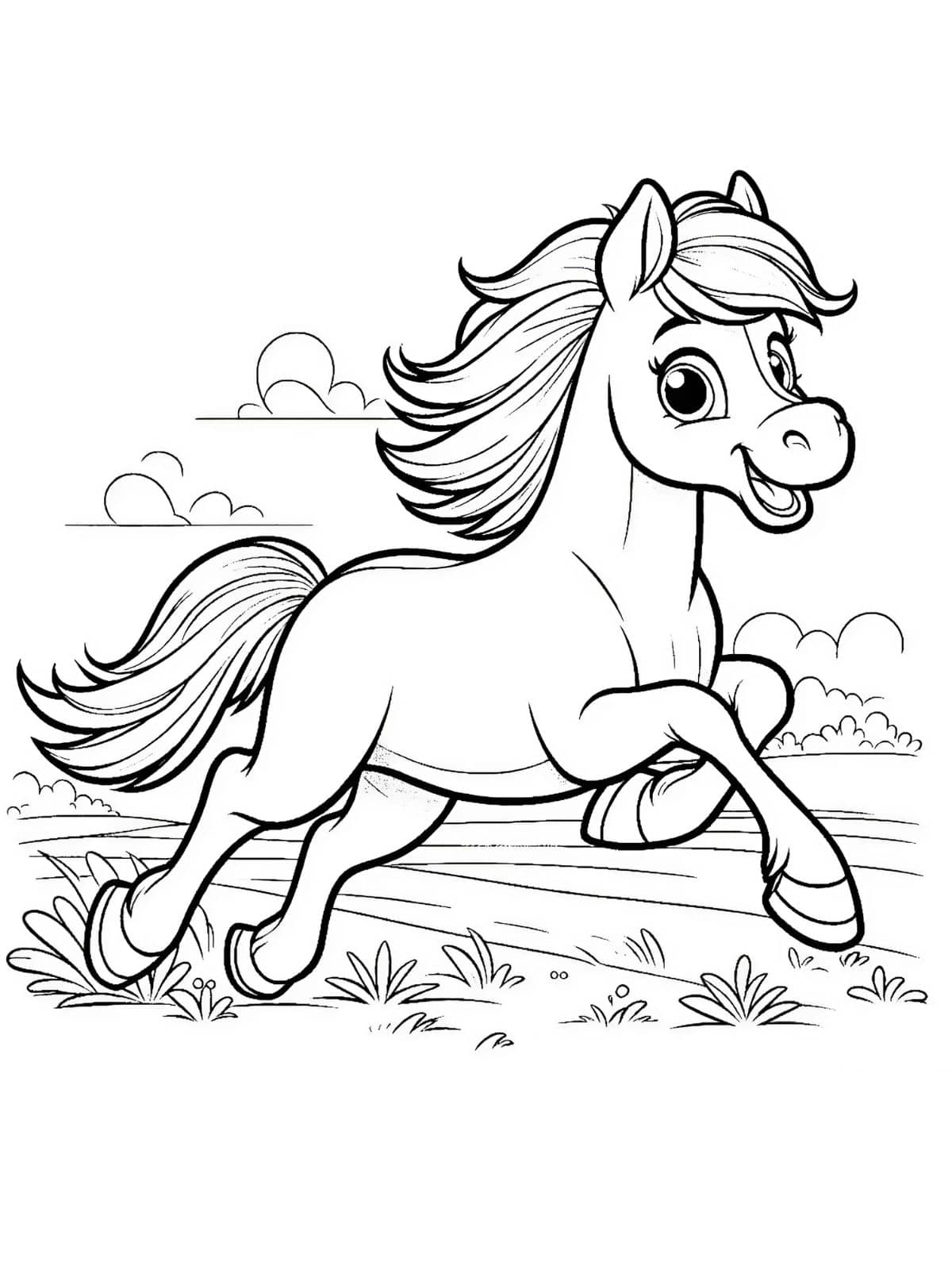 Coloriage Cheval Chibi Horse