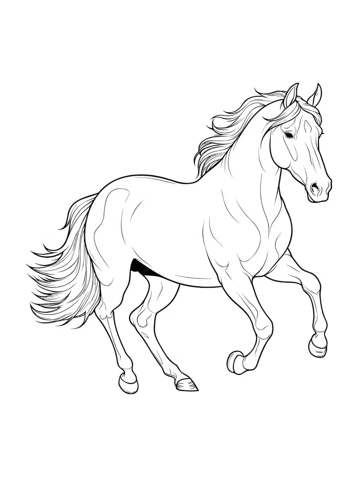 Coloriage Cheval Standing Alone