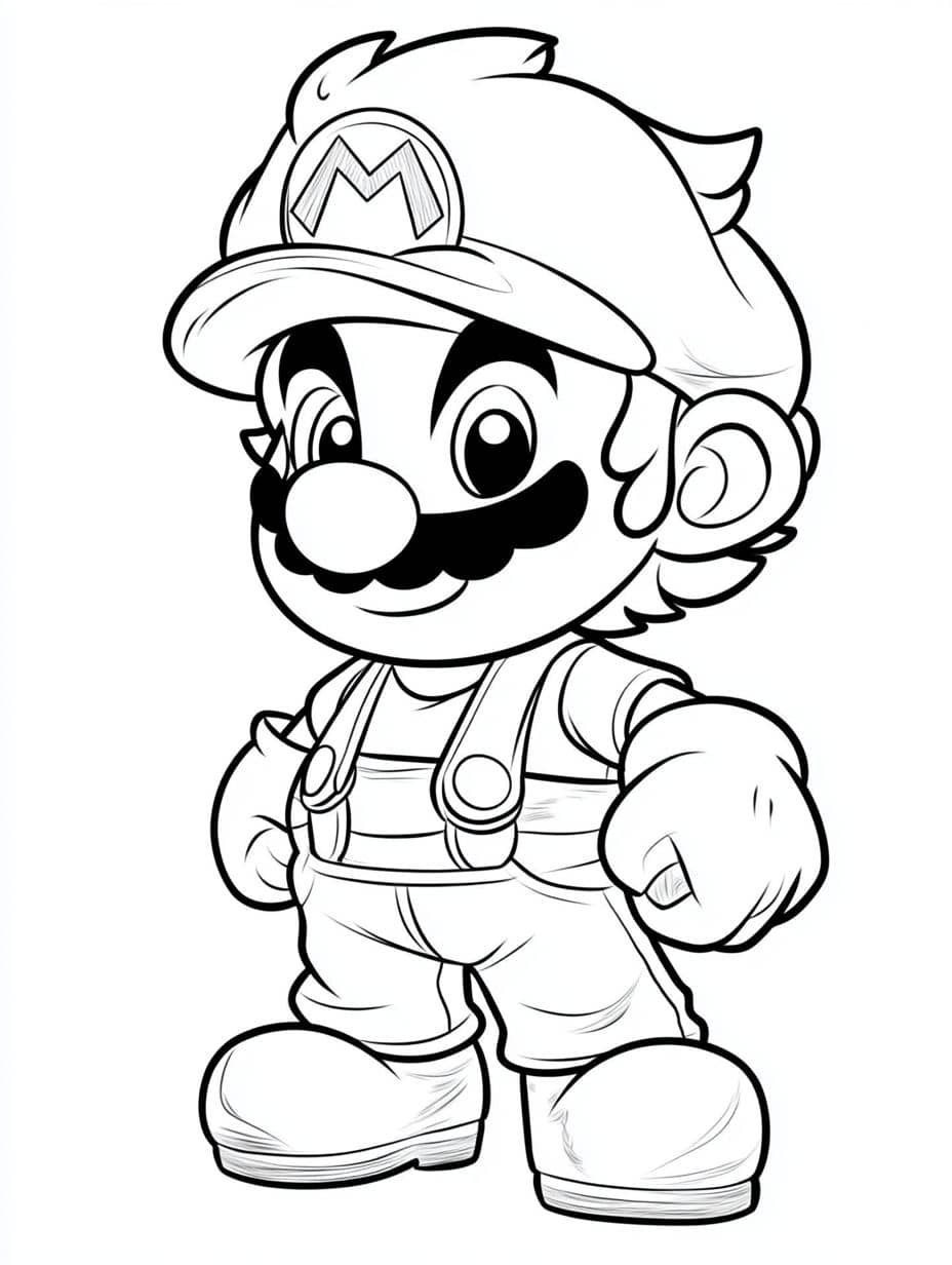 coloriage chibi super mario bros