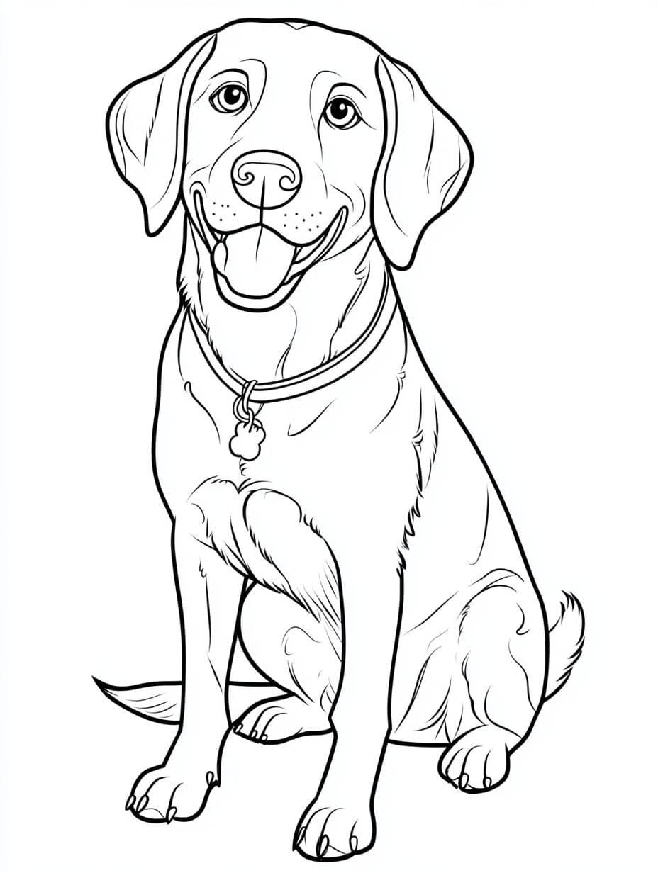 Coloriage Chien Grand