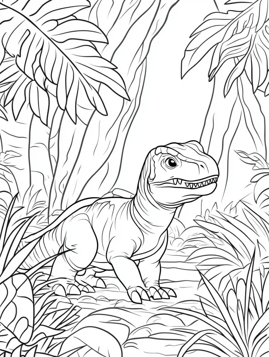 Coloriage Dinosaure Jura