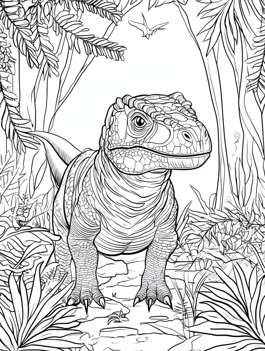 Coloriage Dinosaure T Rex