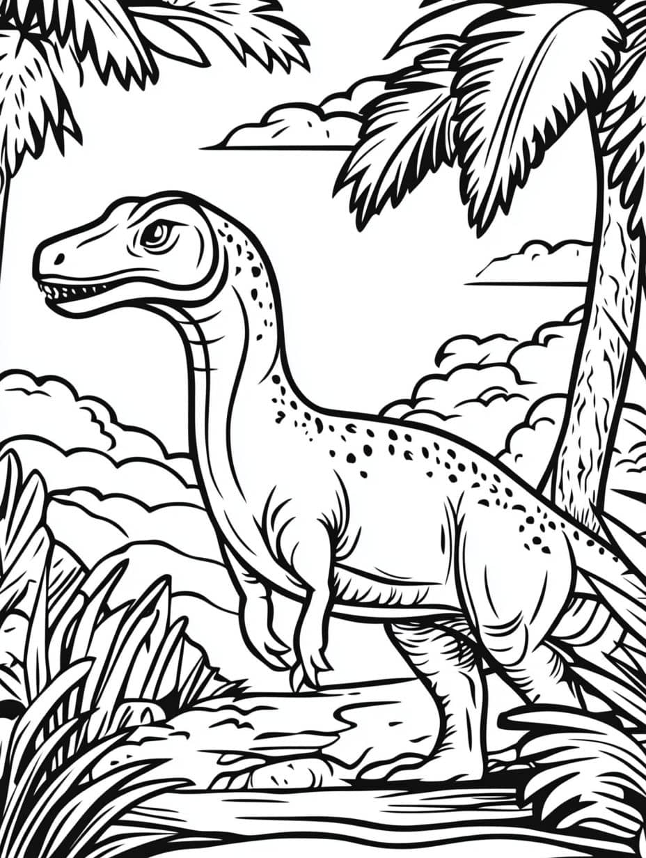 Coloriage Dinosaure Tyrannosaure