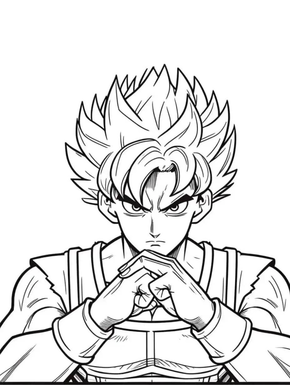 Coloriage Dragon Ball Z Gohan Potentiel Cache