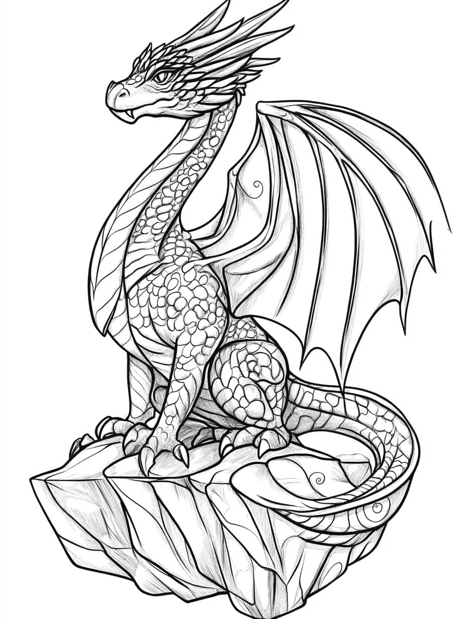 coloriage dragon de legende