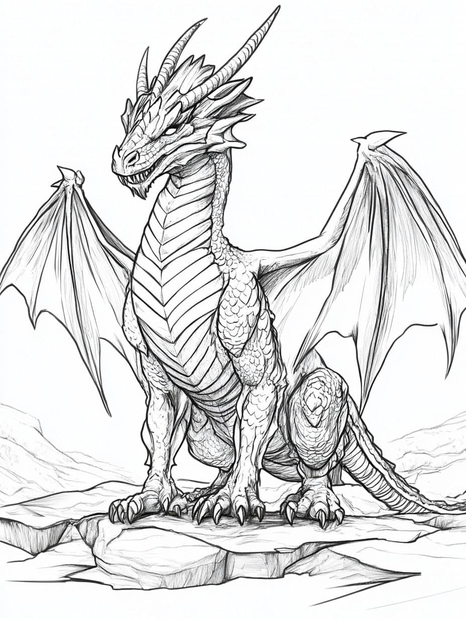 coloriage dragon mechant