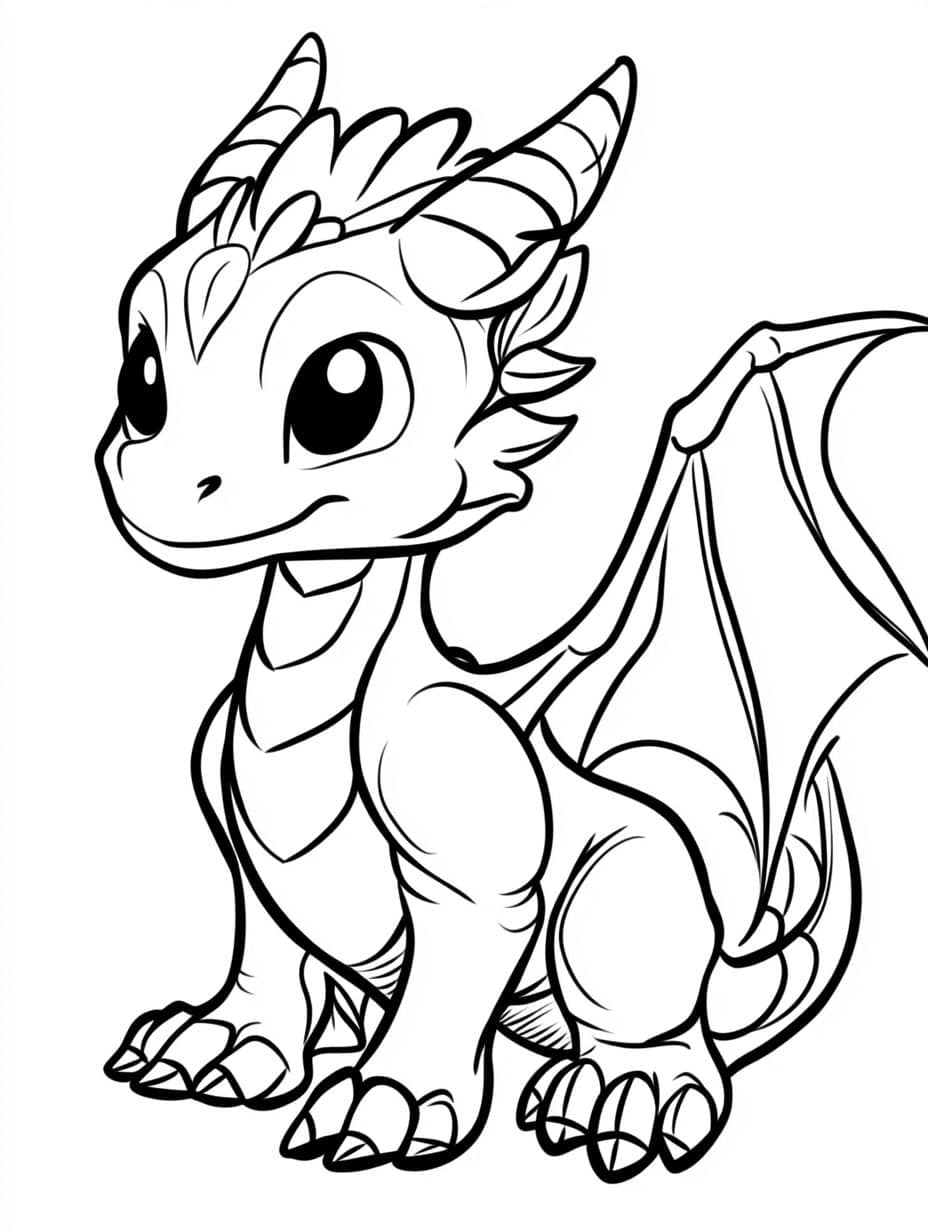 coloriage dragon pure