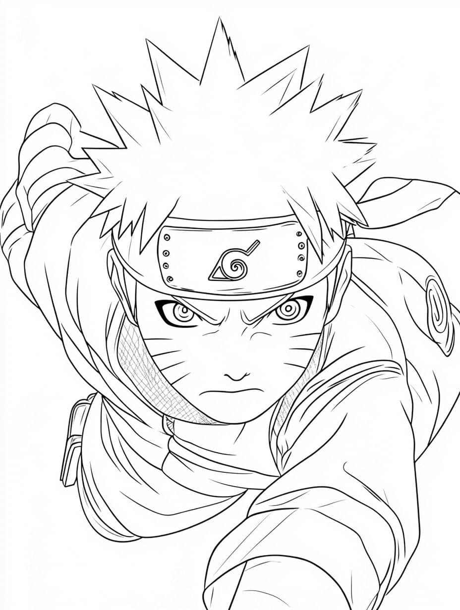 coloriage enfant naruto genin