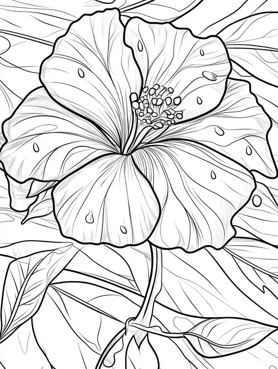 Coloriage Fleur Fleurs A Grandes Petales