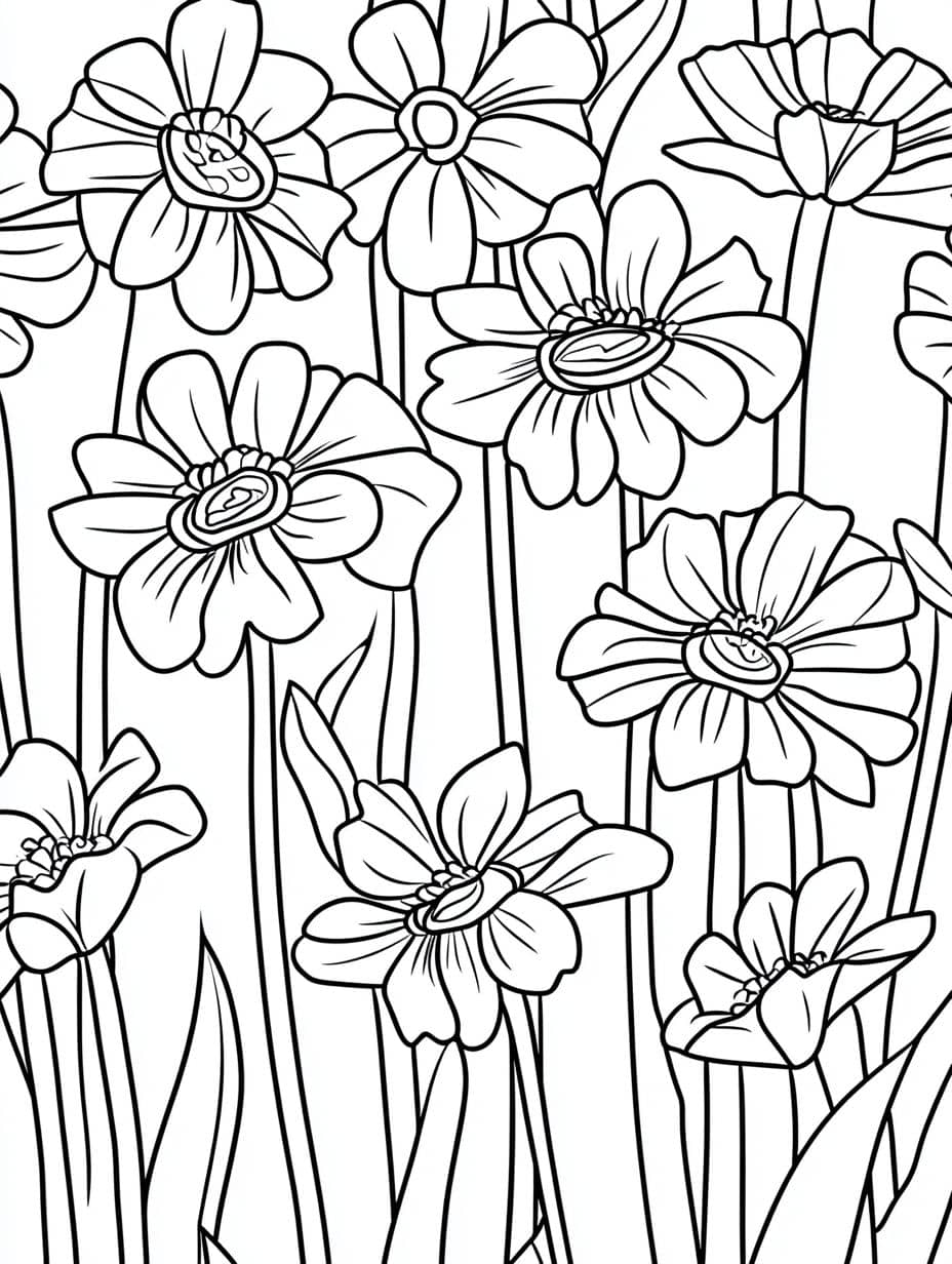 Coloriage Fleur Plusieurs Petales