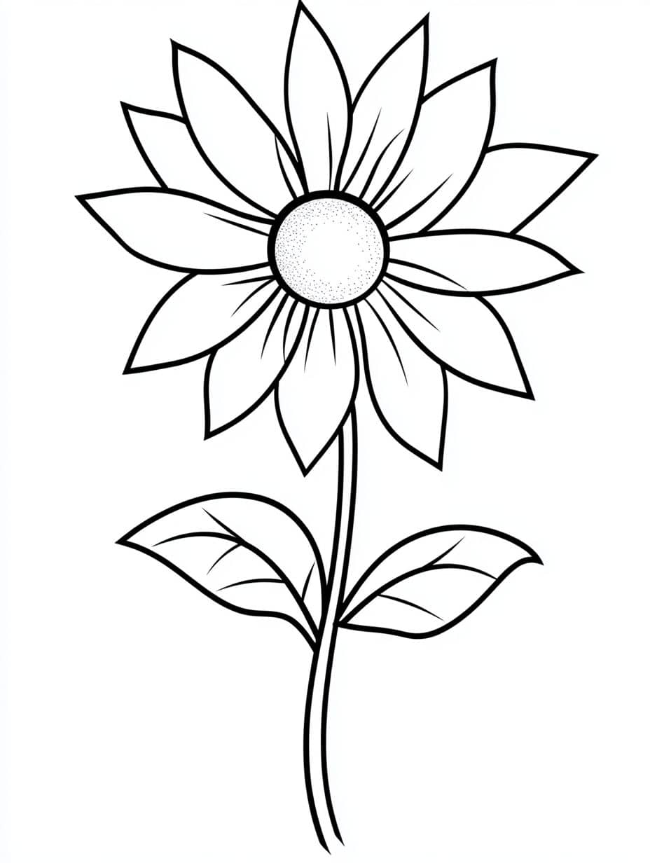 Coloriage Fleur Simple