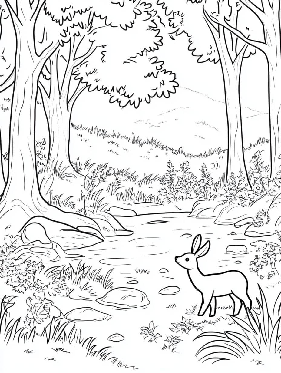 Coloriage Foret Animaux