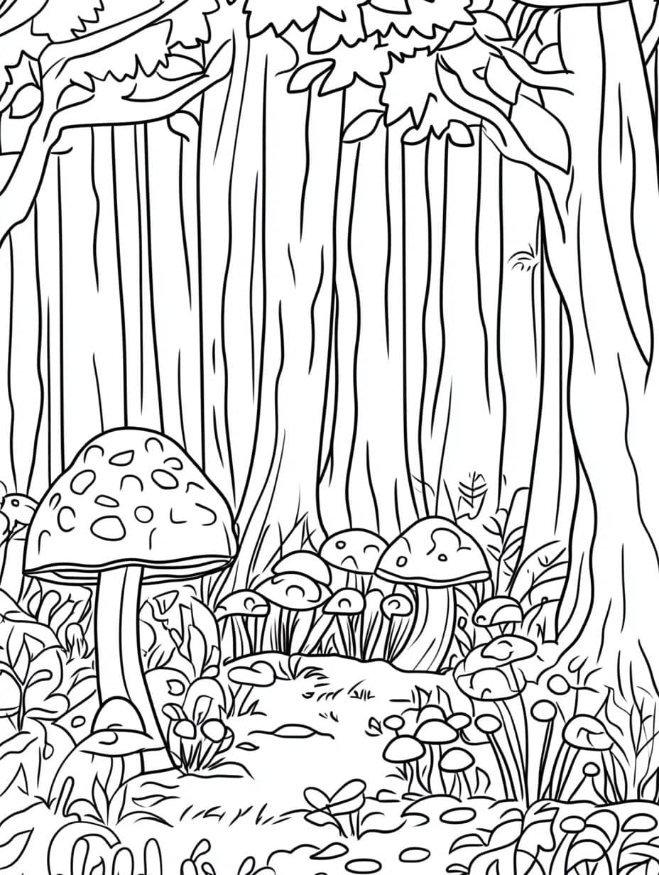 Coloriage Foret Mignon