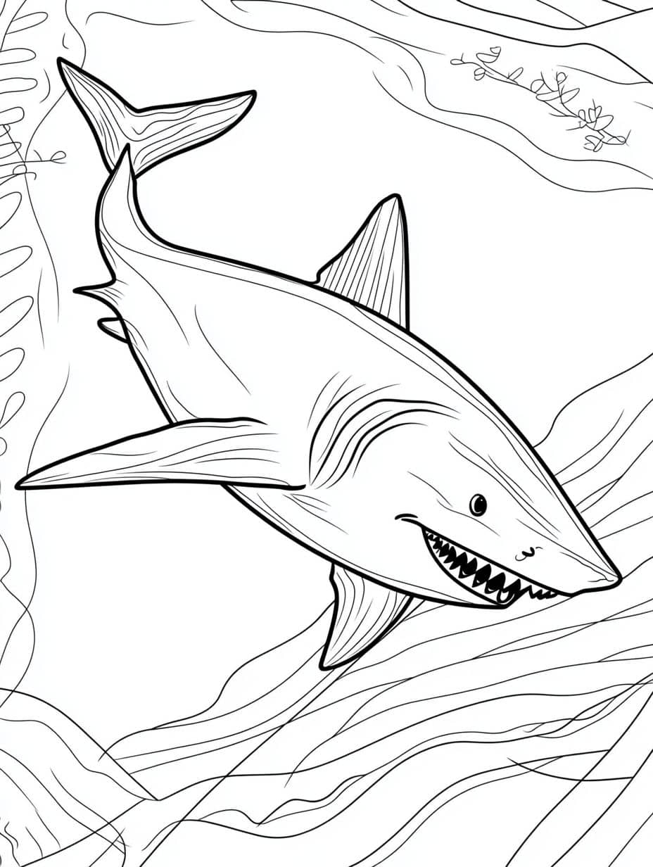 Coloriage Grand Poisson Sous Marin