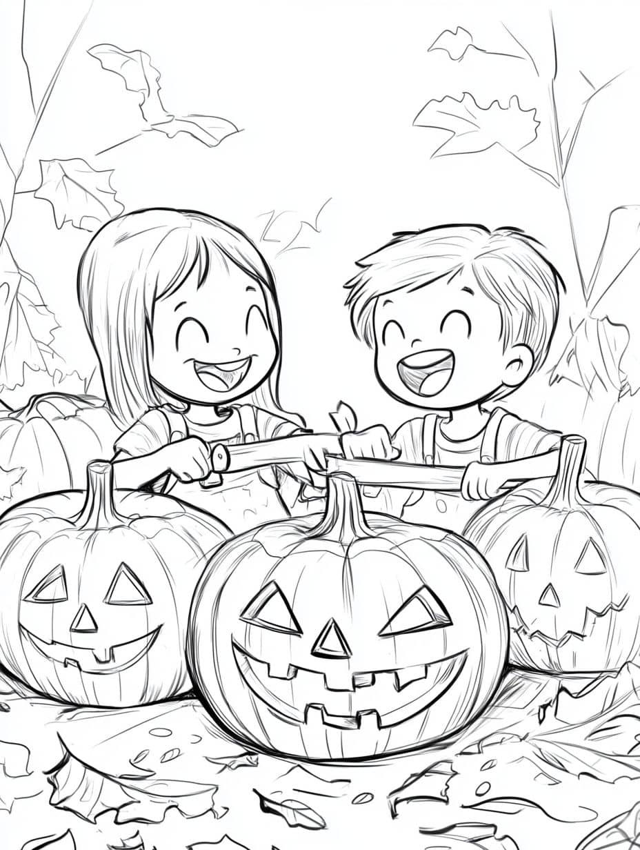 coloriage halloween amusant