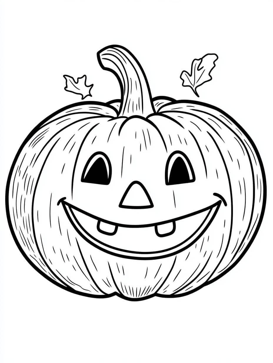 coloriage halloween citrouille avec visage