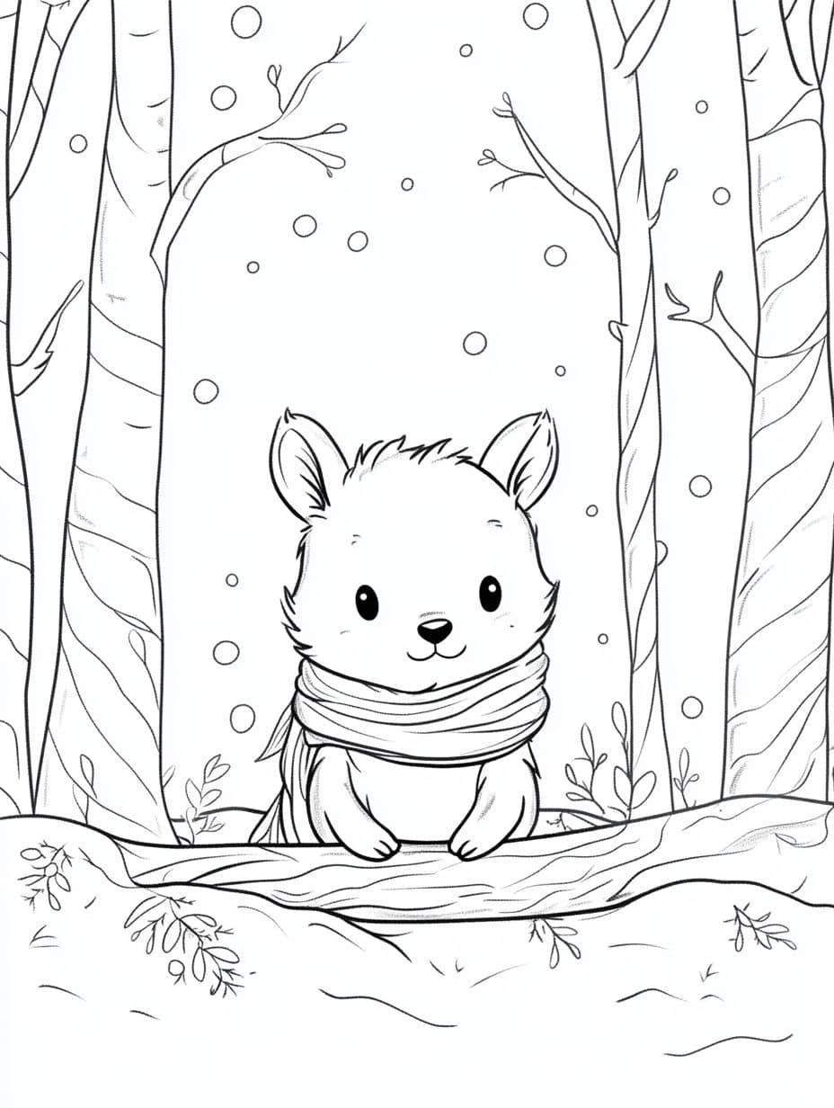 Coloriage Hiver Animaux