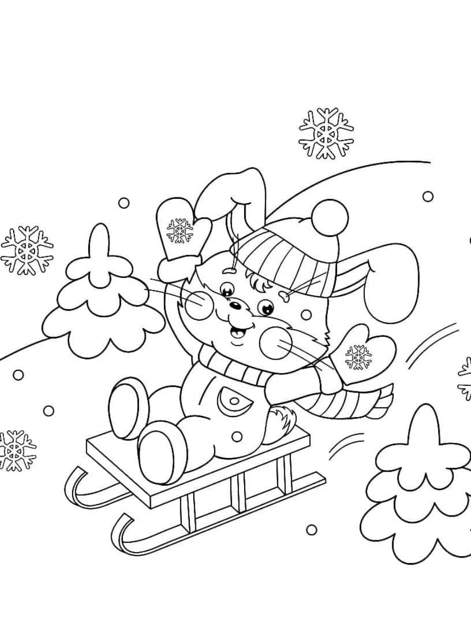 Coloriage Hiver Beau