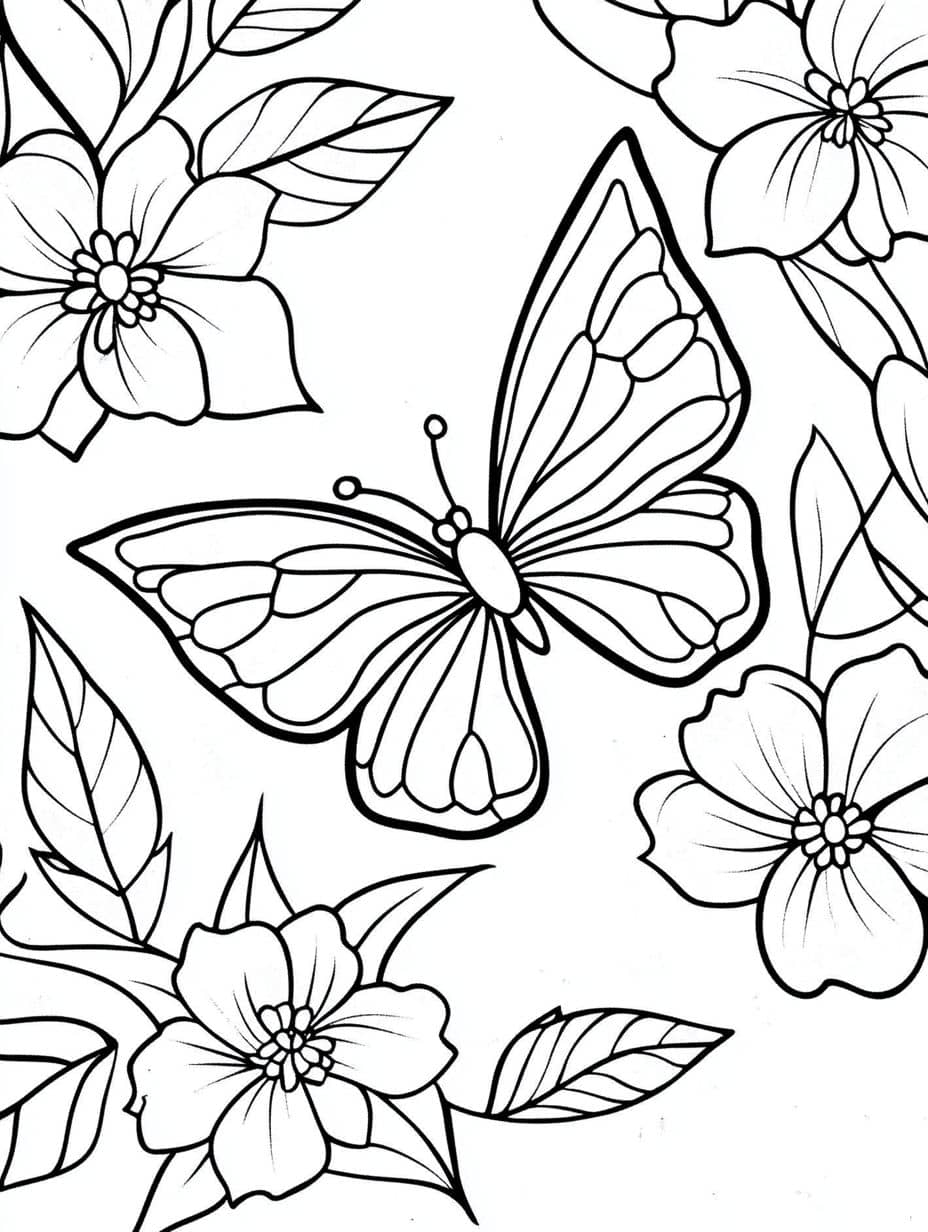 Coloriage Jasmine Papillon