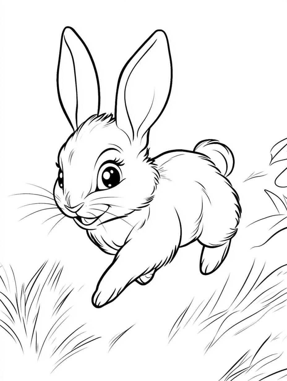 Coloriage Lapin Court Vite