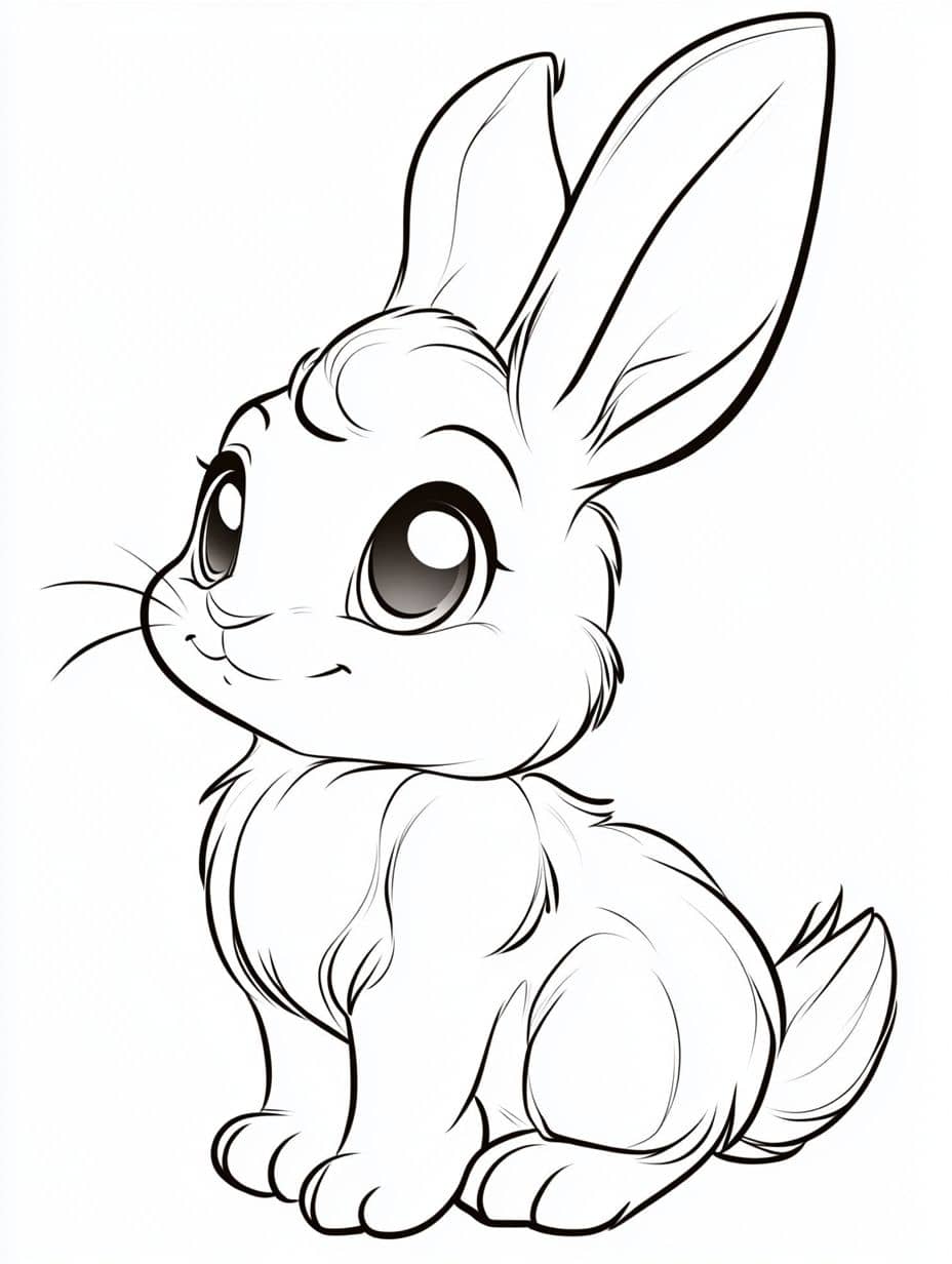 Coloriage Lapin Mignon