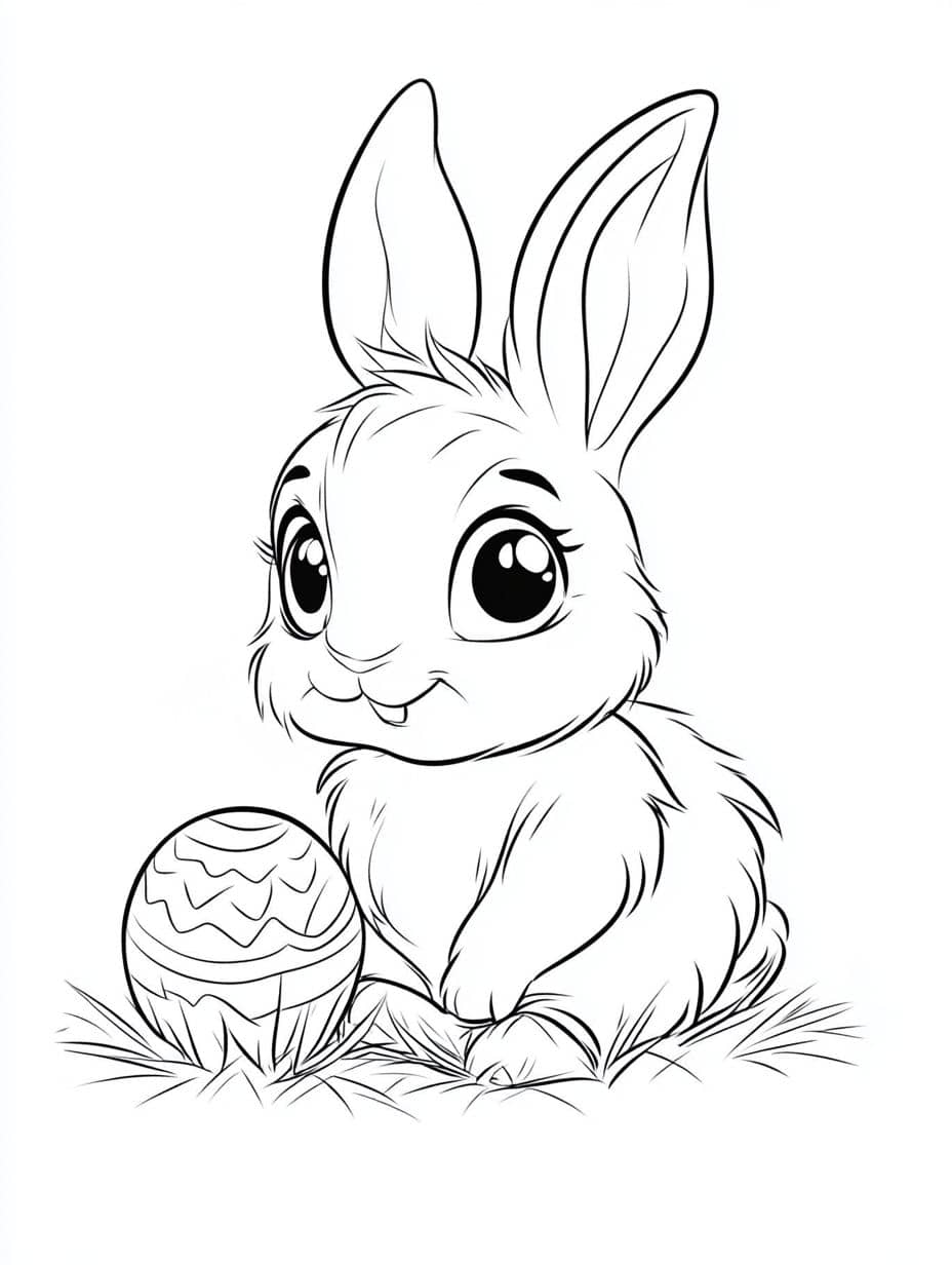 Coloriage Lapin Ombre