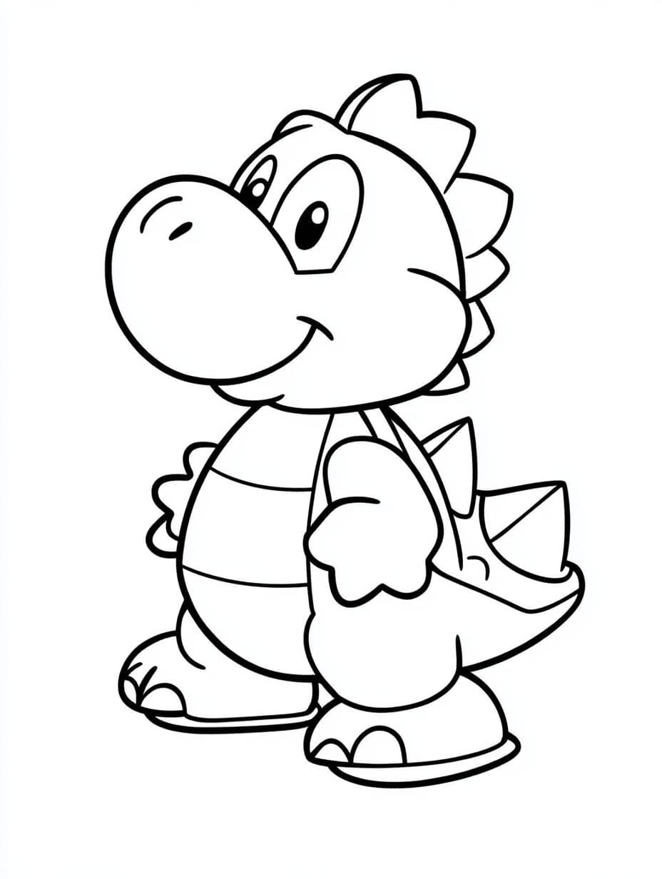 coloriage l'ile de mario yoshi mignon