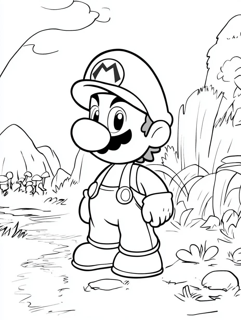 coloriage l'ile de mario yoshi