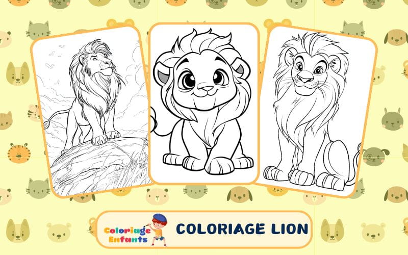 coloriage lion