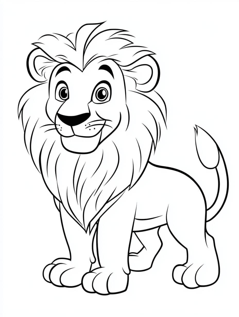 Coloriage Lion Animation Pour Les Enfants