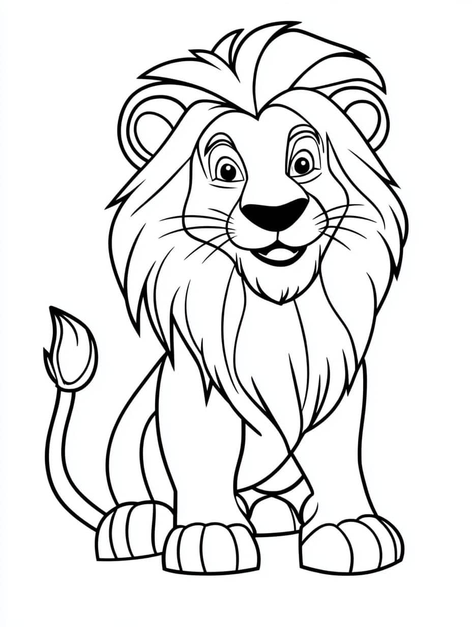 Coloriage Lion Anime A Peindre