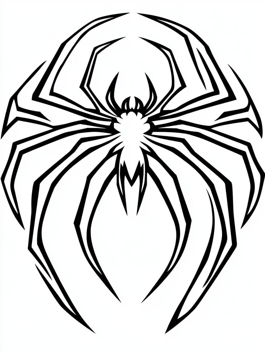 coloriage logo spiderman