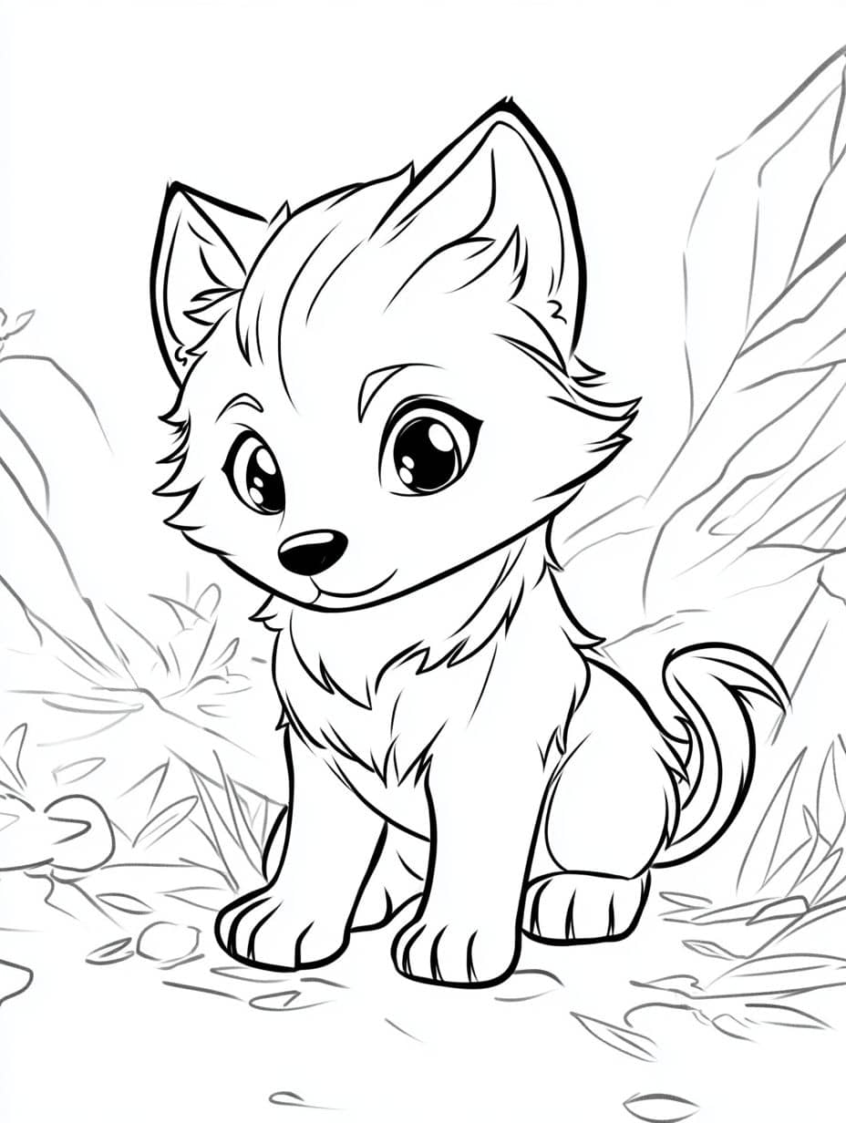 Coloriage Loup En Train De S Assoir