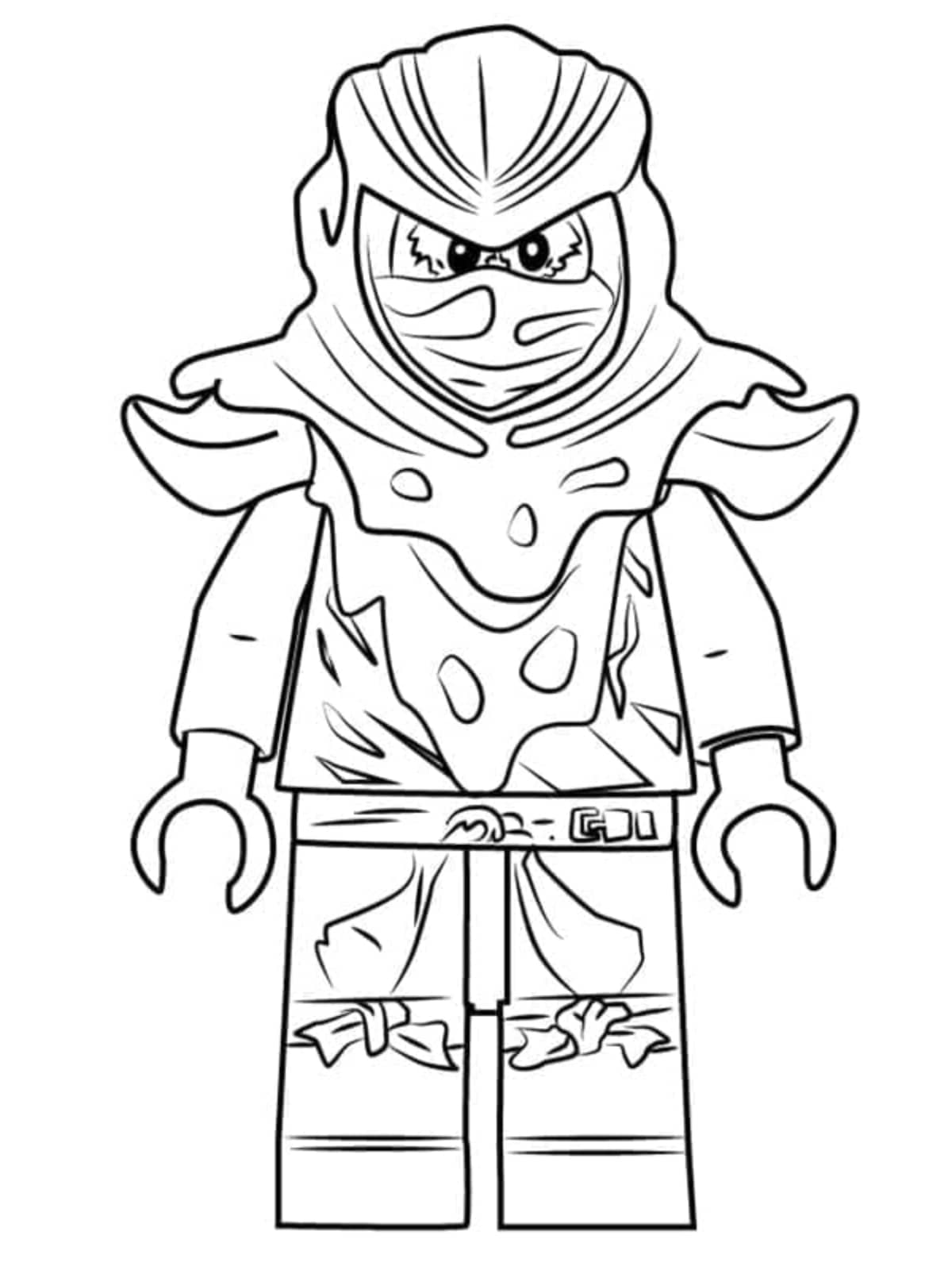 coloriage malefique ninja vert de lego ninjago