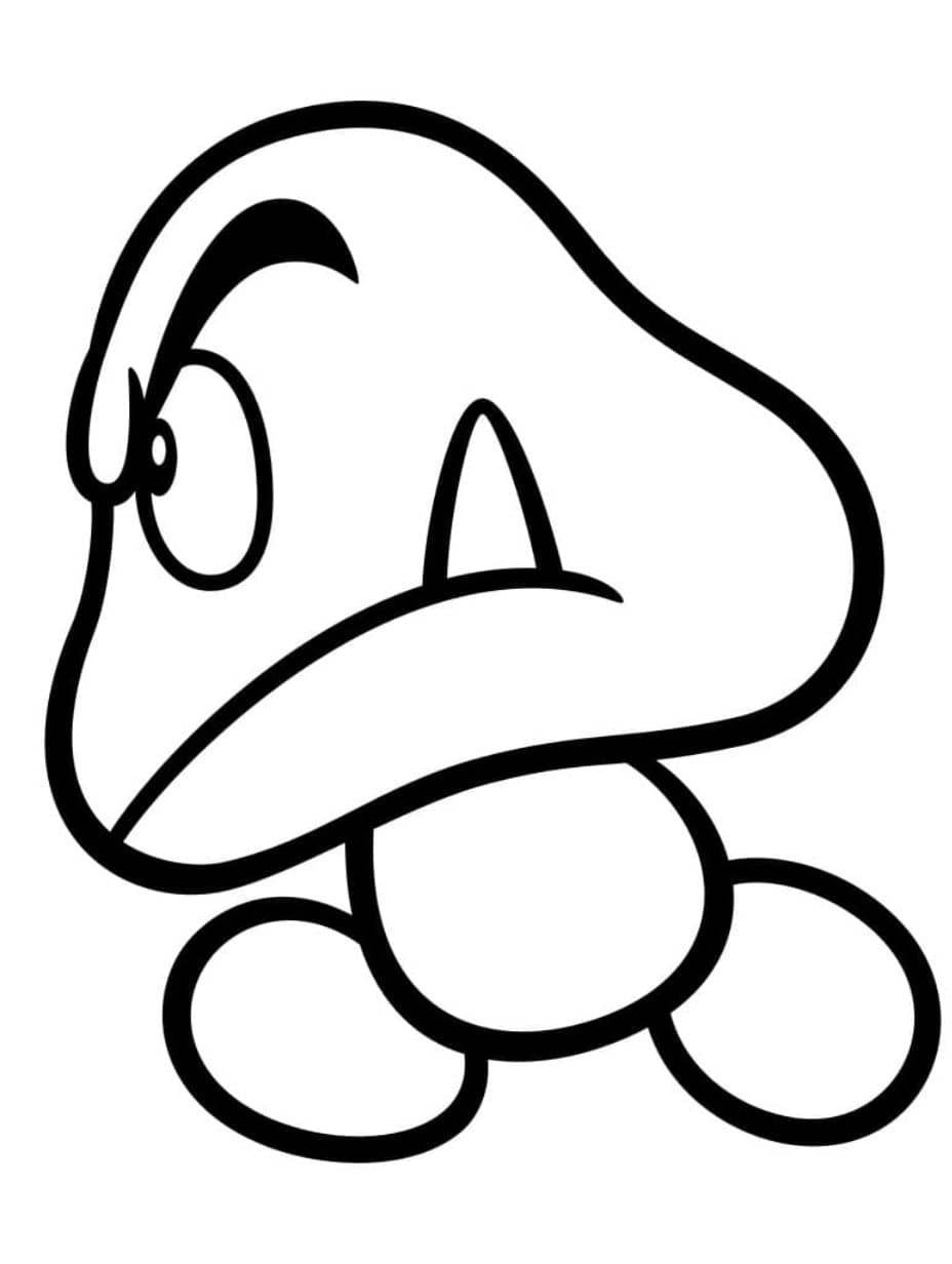 coloriage mario champignon en colere