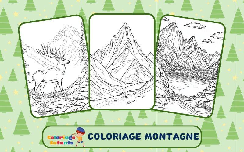 coloriage montagne