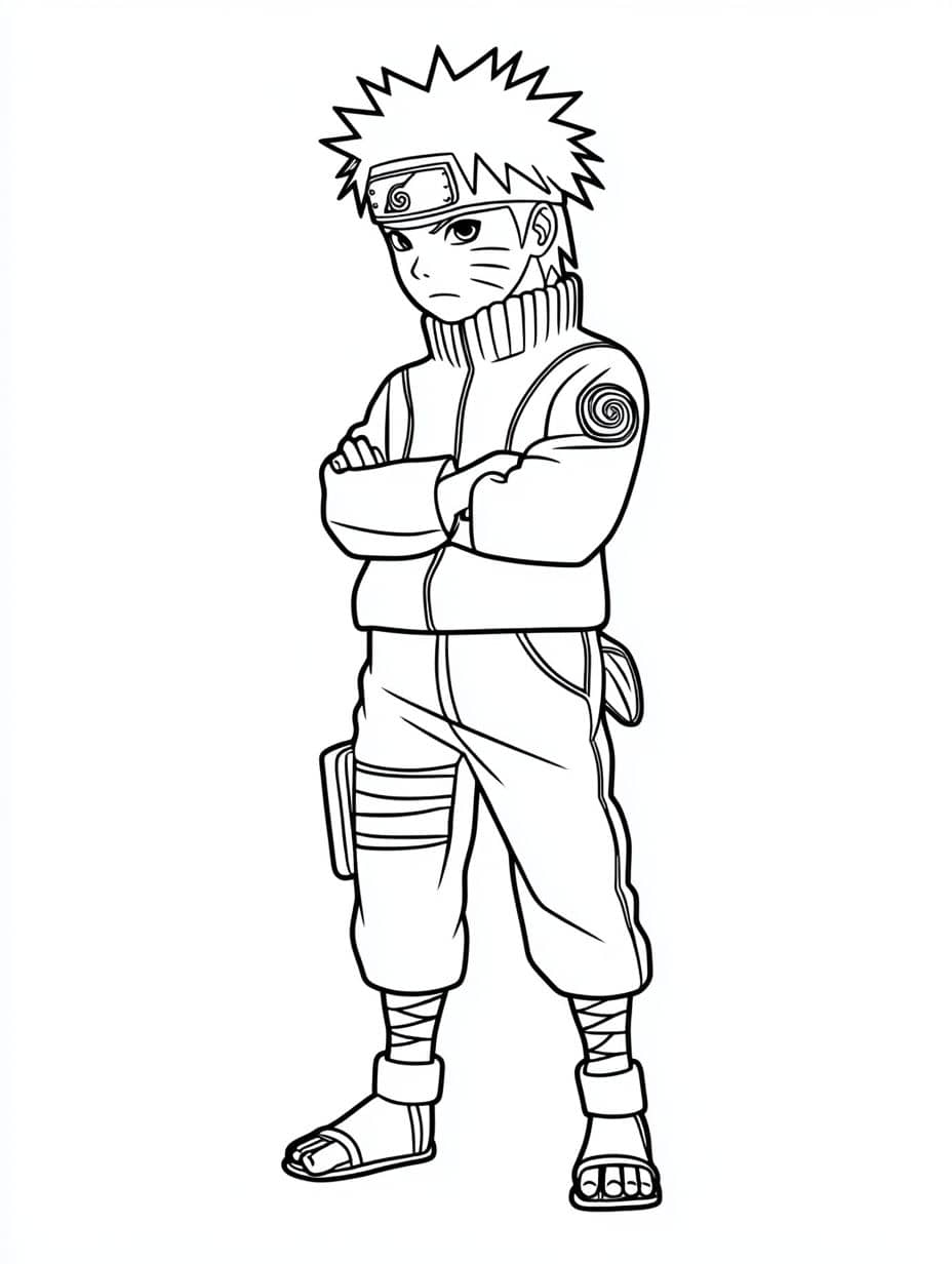 coloriage naruto determination