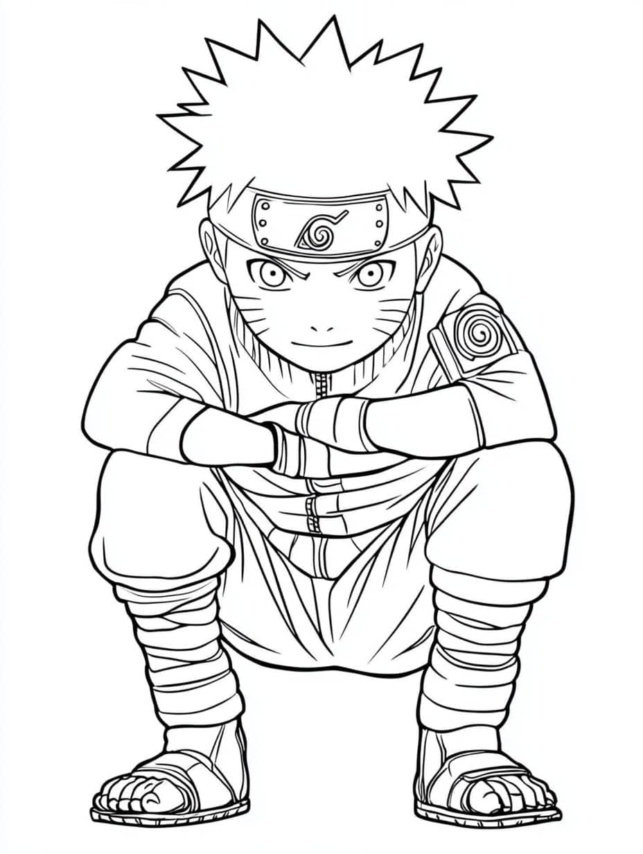 coloriage naruto jeune anime