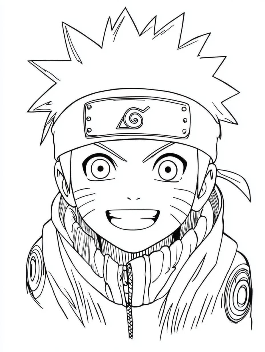 coloriage naruto jeune determine gratuit