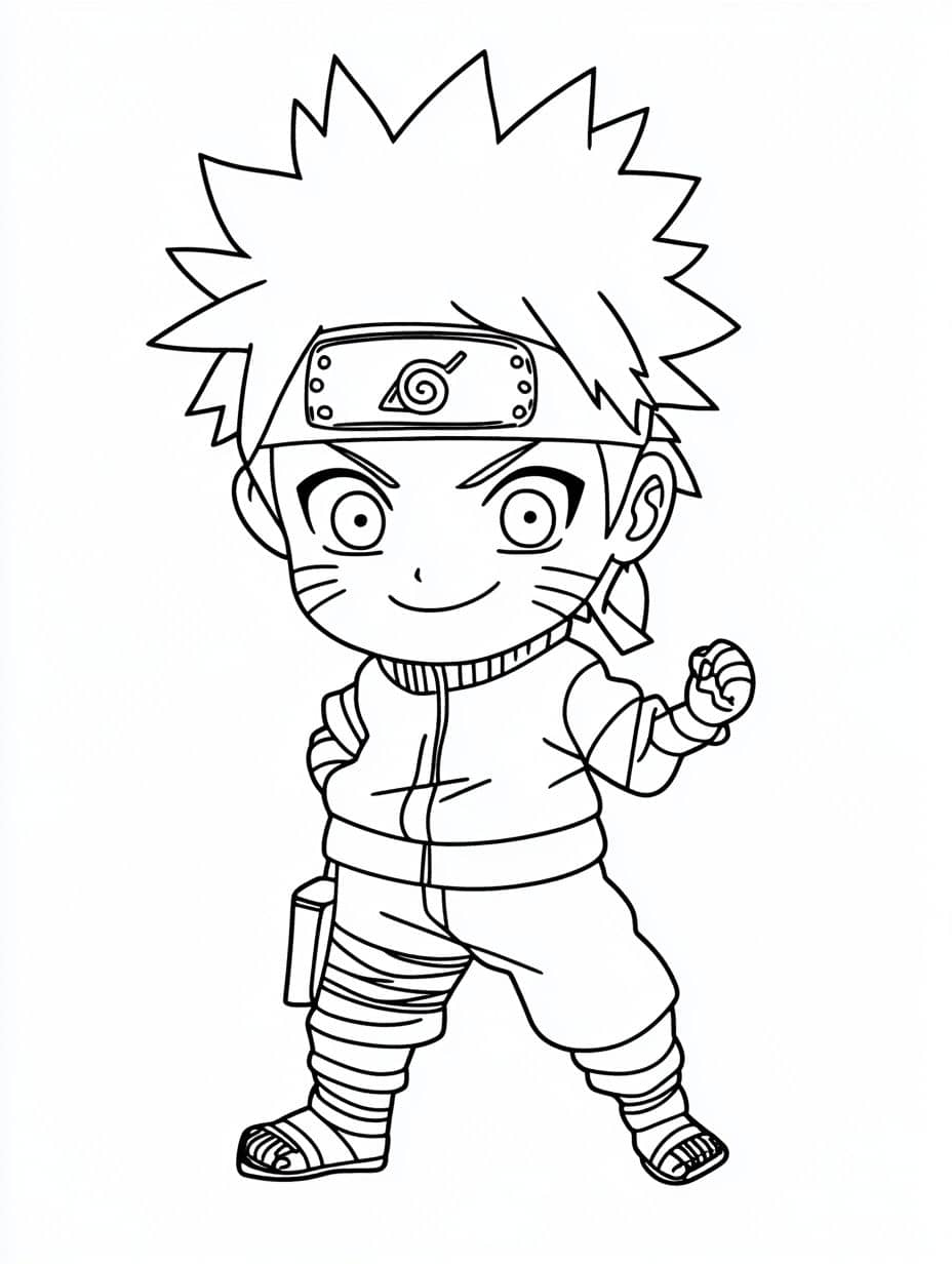 coloriage naruto sasuke team